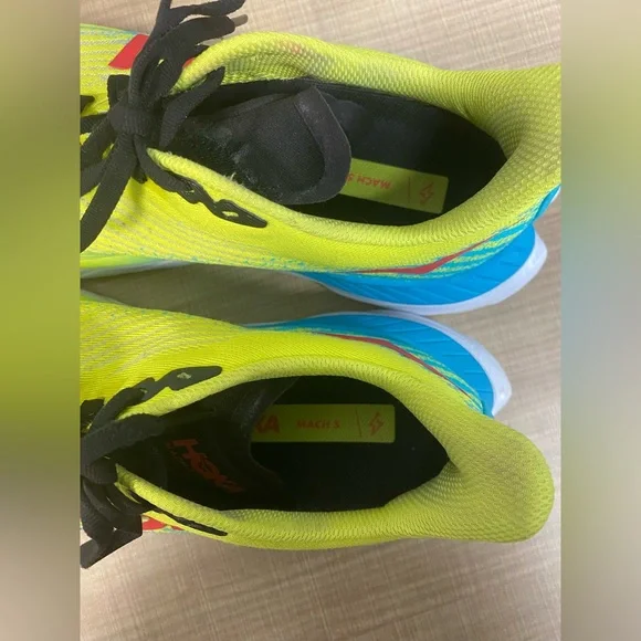 Hoka One One Mach 5 Womans Evening Primrose Scuba Blue 10B - Picture 7 of 8